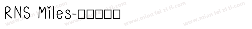 RNS Miles字体转换